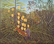 Struggle between Tiger and Bull Henri Rousseau